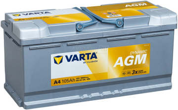 Аккумулятор VARTA AGM A4 105R 950A 393x175x190 105Ач обр. пол.