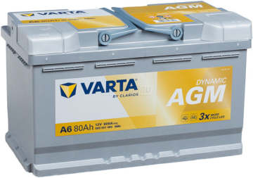 Аккумулятор VARTA AGM A6 80R 800A 315x175x190 80Ач обр. пол.