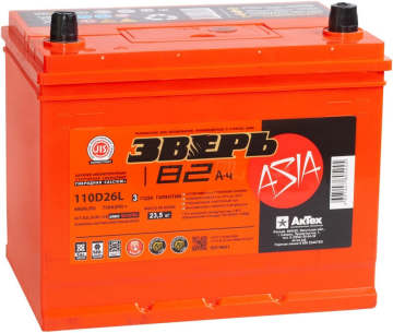 Аккумулятор ЗВЕРЬ 110D26R (82L) 82Ач 700А прям. пол.