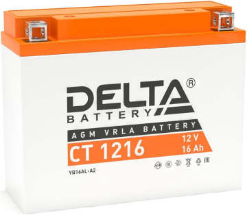 Аккумулятор DELTA CT 1216 16Ач 200А обр. пол.