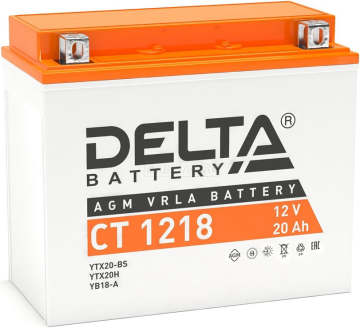 Аккумулятор DELTA CT 1218 18Ач 270А прямая пол.