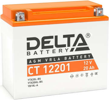 Аккумулятор DELTA CT 12201 20Ач 270А обр. пол.