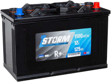 Аккумулятор STORM 125R 125Ач 1100А обр. пол.