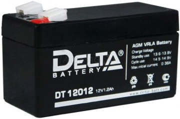 Аккумулятор DELTA DT 12012 1.2A 1Ач 19А обр. пол.