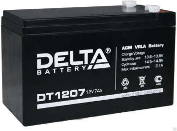 Аккумулятор Delta DT 1207 7Ач 50А обр. пол.