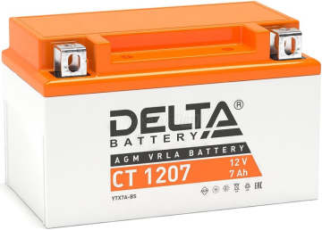 Аккумулятор DELTA CT 1207 7Ач 105А прямая пол.