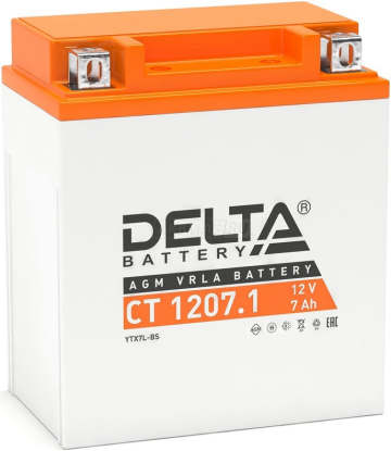 Аккумулятор DELTA CT 1207.1 7Ач 100А обр. пол.