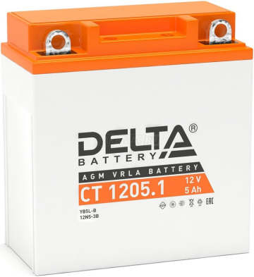 Аккумулятор DELTA CT 1205.1 5Ач 65А обр. пол.