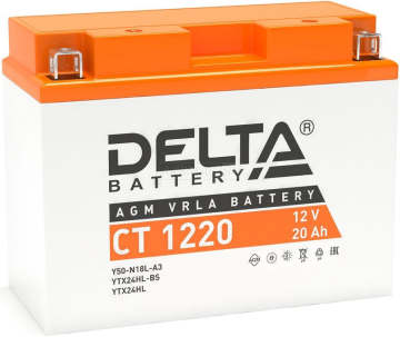 Аккумулятор DELTA CT 1220 20Ач 250А обр. пол.