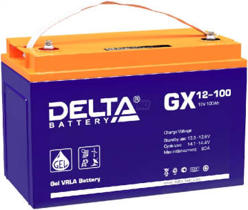 Аккумулятор Delta GX 12-100 100Ач 900А универс. пол.