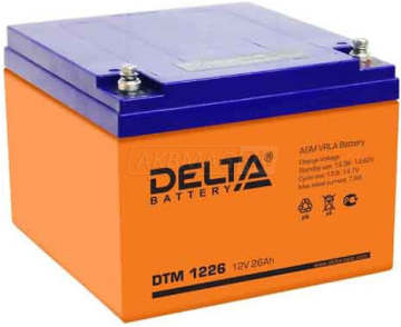 Аккумулятор Delta DTM 1226 26Ач 300А универс. пол.