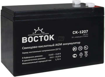 Аккумулятор ВОСТОК СК-1207 7Ач универс. пол.