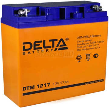 Аккумулятор Delta DTM 1217 17Ач 225А универс. пол.