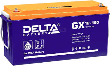 Аккумулятор Delta GX 12-150 150Ач 1000А универс. пол.