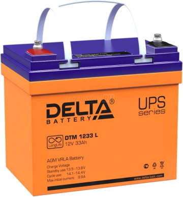 Аккумулятор Delta DTM 1233 L 33Ач 330А универс. пол.