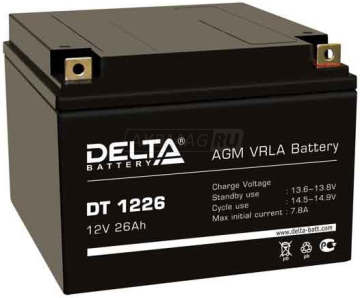 Аккумулятор Delta DT 1226 26Ач универс. пол.