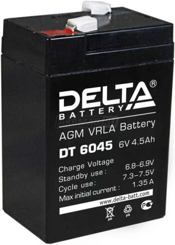 Аккумулятор Delta DT 6045 5Ач универс. пол.