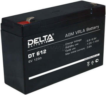 Аккумулятор Delta DT 612 12Ач универс. пол.