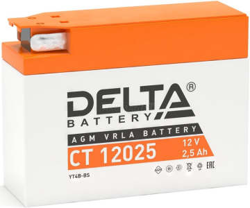 Аккумулятор DELTA CT 12025 3Ач 40А обр. пол.