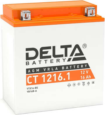 Аккумулятор DELTA CT 1216.1 16Ач 230А прямая пол.