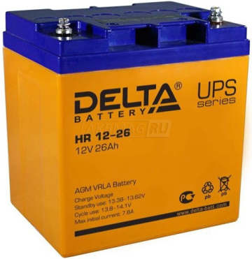 Аккумулятор Delta HR 12-26 26Ач универс. пол.