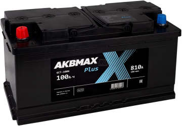 Аккумулятор AKBMAX PLUS 100L 810A 352x175x192 100Ач прямая пол.