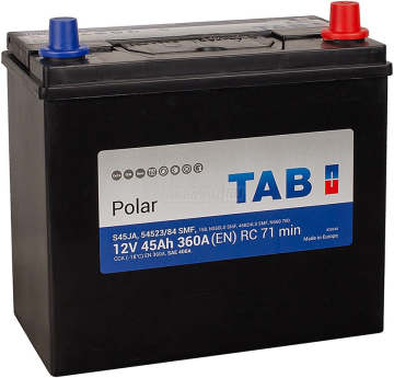 Аккумулятор TAB POLAR S 45R 360A 238x128x227 45Ач обр. пол.