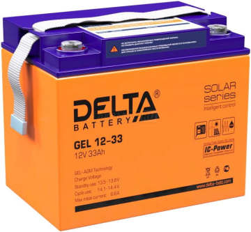 Аккумулятор Delta GEL 12-33 33Ач универс. пол.