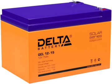 Аккумулятор Delta GEL 12-15 15Ач универс. пол.