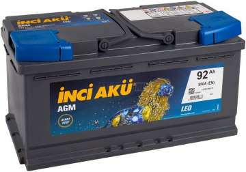Аккумулятор INCI AKU AGM 92R 92Ач 850А обр. пол.