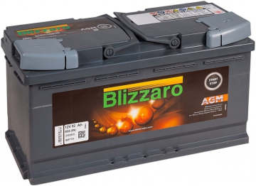 Аккумулятор BLIZZARO AGM 92R 92Ач 850А обр. пол.