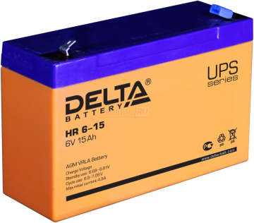 Аккумулятор Delta HR 6-15 15Ач универс. пол.