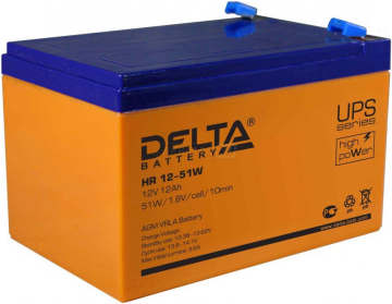 Аккумулятор Delta HR 12-51W 12Ач универс. пол.