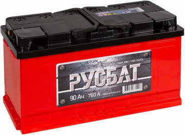 Аккумулятор РУСБАТ 90L 760A 353x175x190 90Ач прямая пол.