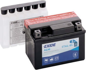 Аккумулятор EXIDE ETX4L-BS 3Ач 50А обр. пол.
