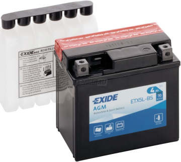 Аккумулятор EXIDE ETX5L-BS 4Ач 70А обр. пол.