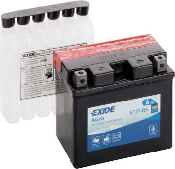 Аккумулятор EXIDE ETZ7-BS 6Ач 100А обр. пол.