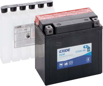 Аккумулятор EXIDE ETX9C-BS 9Ач 120А прямая пол.