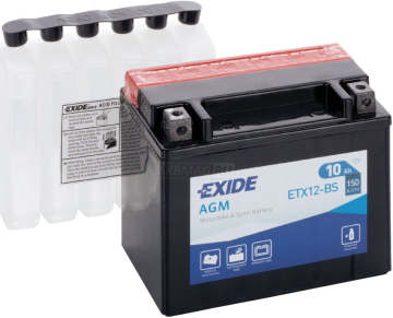 Аккумулятор EXIDE ETX12-BS 10Ач 150А прямая пол.