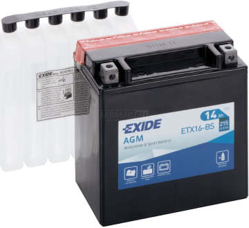 Аккумулятор EXIDE ETX16-BS 14Ач 245А прямая пол.