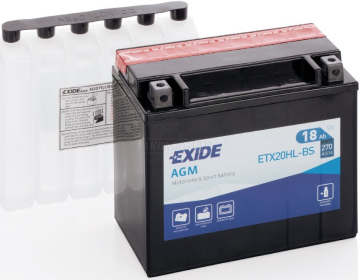 Аккумулятор EXIDE ETX20HL-BS 18Ач 270А обр. пол.