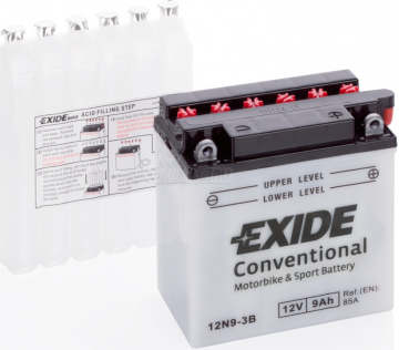 Аккумулятор EXIDE 12N9-3B 9Ач 85А обр. пол.