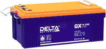 Аккумулятор Delta GX 12-230 230Ач 1100А универс. пол.