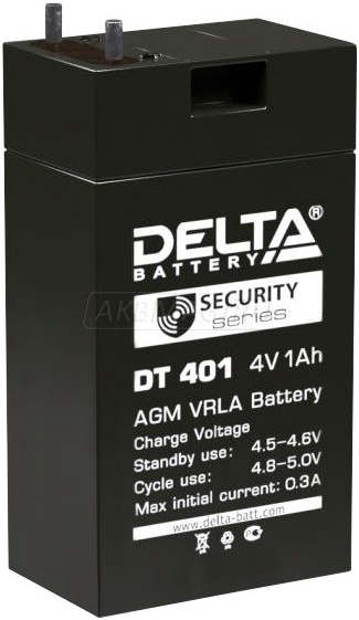 Аккумулятор Delta DT 401 1Ач универс. пол.