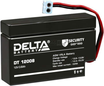Аккумулятор Delta DT 12008 1Ач универс. пол.