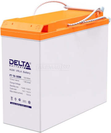 Аккумулятор Delta FT 12-50 M 50Ач универс. пол.
