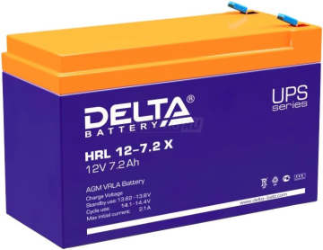 Аккумулятор Delta HRL 12-7.2 X 8Ач 108А универс. пол.