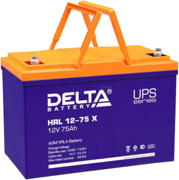 Аккумулятор Delta HRL 12-75 X 75Ач 700А универс. пол.