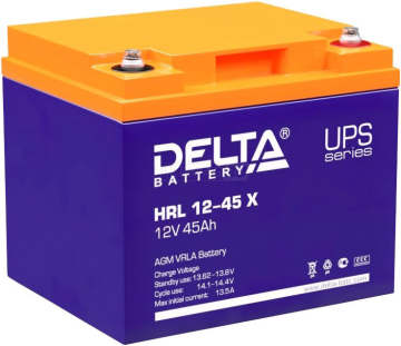Аккумулятор Delta HRL 12-45 X 45Ач 450А универс. пол.