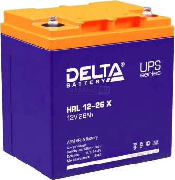 Аккумулятор Delta HRL 12-26 X 28Ач 310А универс. пол.